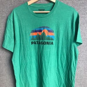 Green Patagonia t-shirt XL slim fit